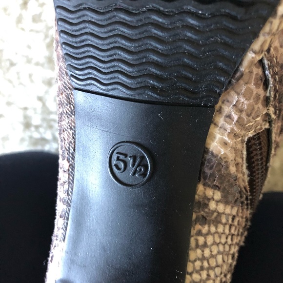 Faux Snakeskin Ankle Boots - Picture 3 of 4